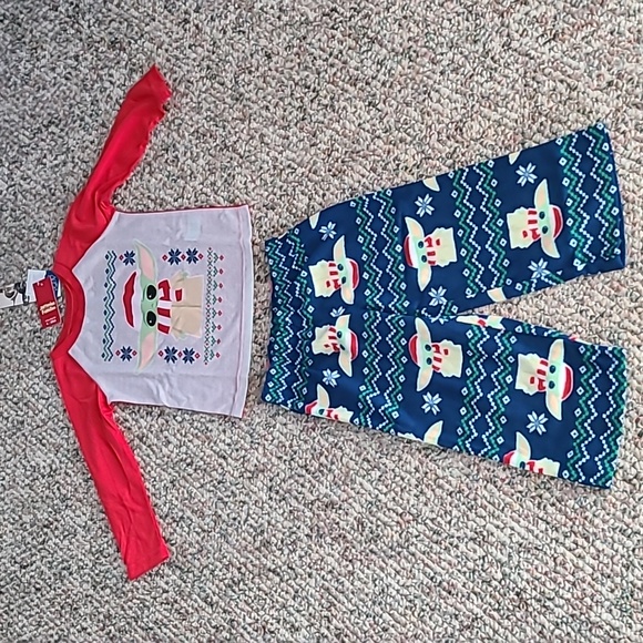 JAMMIES FOR FAMILIES GIRLS 2 PIECE STAR WARS GROGU PAJAMA SET SIZE SMALL 4 - Picture 2 of 14